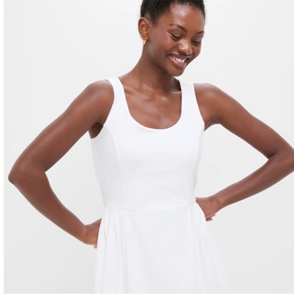 NWT Tuckernuck White Racerback Performance Jersey Brent Tennis Dress